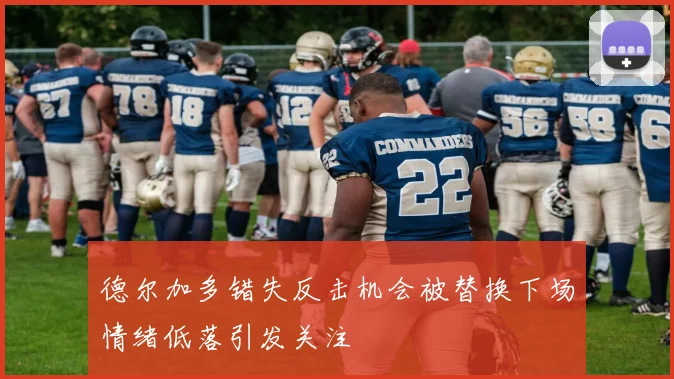 德尔加多错失反击机会被替换下场情绪低落引发关注